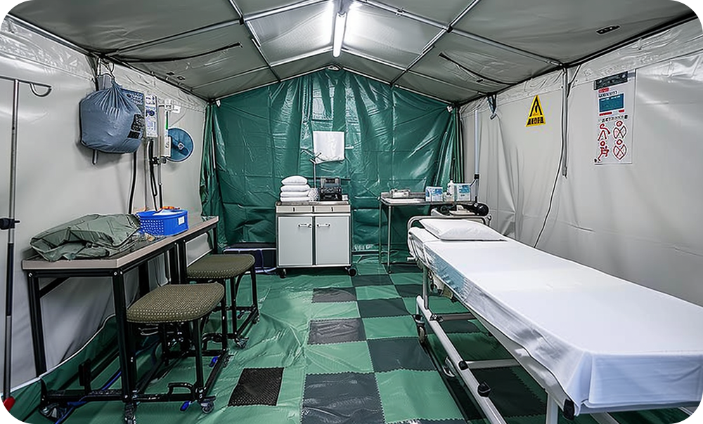 pvc tarpaulin for temporary medical isolation cabin