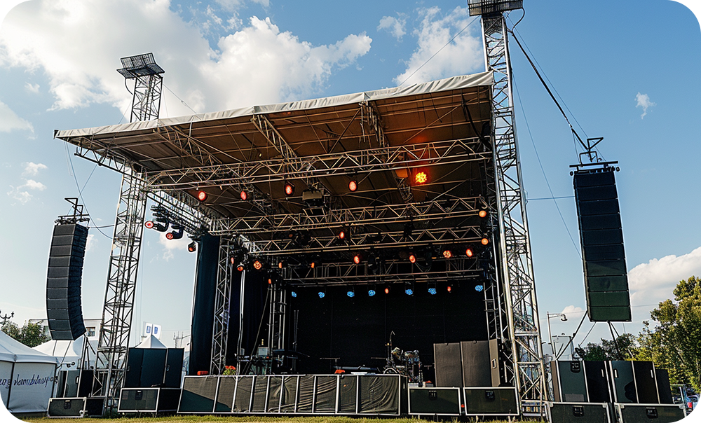 curtin tarpaulin for outdoor stage construction