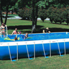 Metal Frame Pool Durable Family Rectangular Swimming Pool 2.2M*1.5M*0.6M